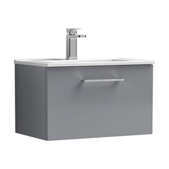 [BFLE2222B] Bramshall Contemporary 1 Soft Close Drawer Wall Hung Vanity Unit, Choice of Size/Basin Type/Colour - Cutout