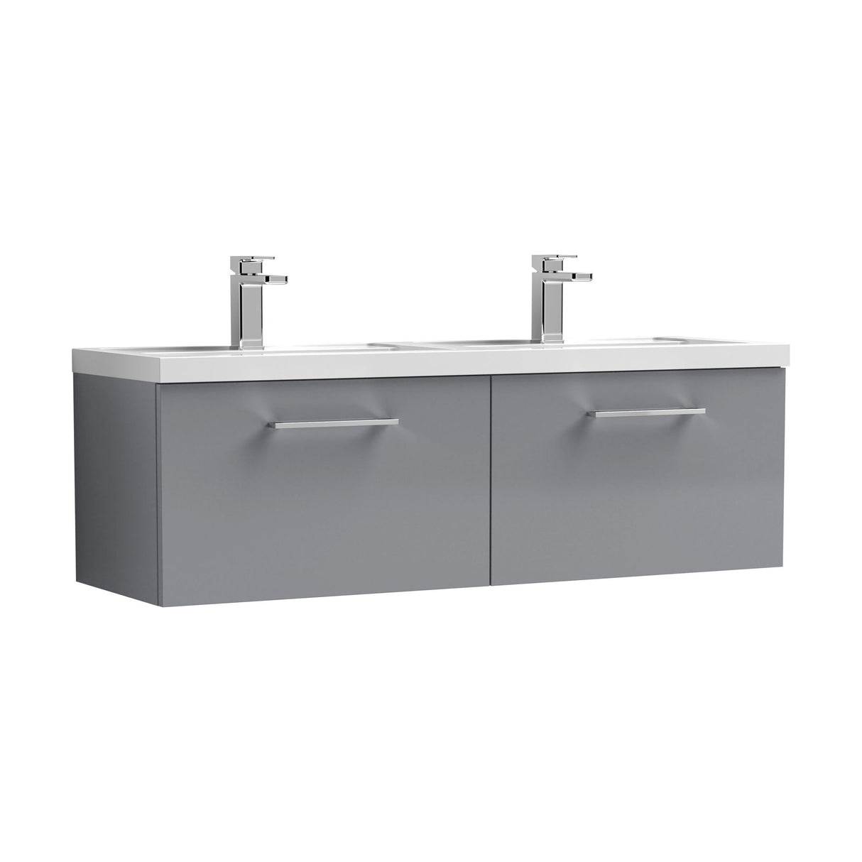 [BFLE2222C2] Bramshall Wall Hung 2 Drawer Vanity Basin Unit - 1200mm - Choice of Colour and Basin Type - Cutout