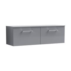 [BFLE2222W2] Bramshall 1200mm Wall Hung 2 Drawer Vanity Unit with Worktop, Choice of Colour - Cutout