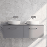 [BFLE2222W2] Bramshall 1200mm Wall Hung 2 Drawer Vanity Unit with Worktop, Choice of Colour - Silo