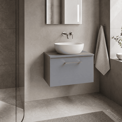 [BFLE2222W] Bramshall Contemporary 1 Soft Close Drawer Wall Hung Vanity Worktop Unit, Choice of Size/Colour