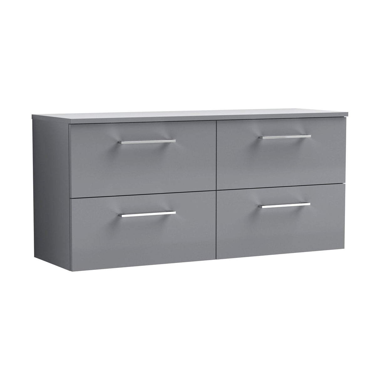 [BFLE2224W2] Bramshall Contemporary 4 Drawer Wall Hung Vanity Unit with Worktop, 1200mm, Choice of Colour - Cutout