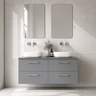 [BFLE2224W2] Bramshall Contemporary 4 Drawer Wall Hung Vanity Unit with Worktop, 1200mm, Choice of Colour - Silo