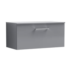 [BFLE2225W] Bramshall Contemporary 1 Soft Close Drawer Wall Hung Vanity Worktop Unit, Choice of Size/Colour - Cutout