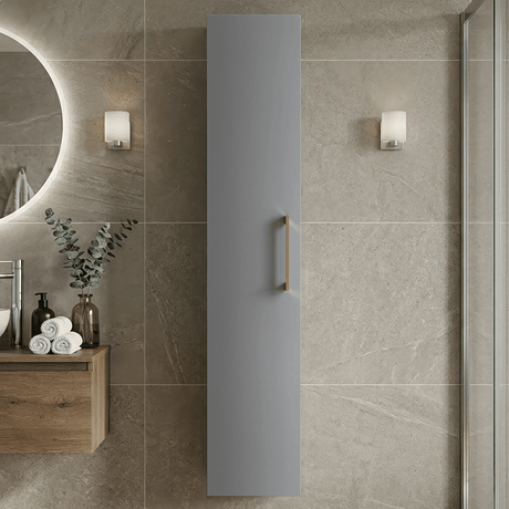 [BFLE2261H017] Bramshall 300mm Wall Hung 1 Door Tall Unit – Choice of Colour and Handle Finish - Silo
