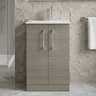 [BFLE2501B] Bramshall Contemporary 2 Soft Close Doors Floor Standing Vanity Basin Unit, Choice of Size/Basin Type/Colour - Silo