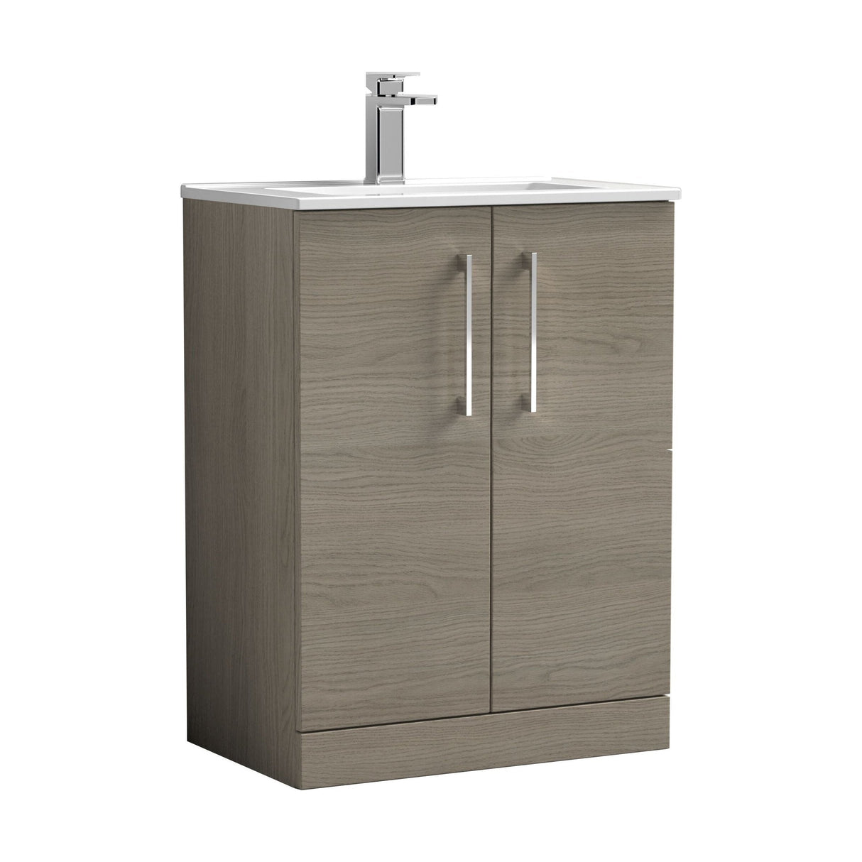 [BFLE2503B] Bramshall Contemporary 2 Soft Close Doors Floor Standing Vanity Basin Unit, Choice of Size/Basin Type/Colour - Cutout