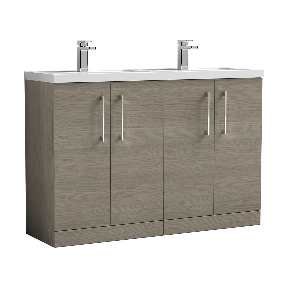 [BFLE2503C2] Bramshall Floor Standing 4 Door Vanity Basin Unit - Choice of Colour and Basin Type - Cutout
