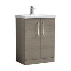 [BFLE2503D] Bramshall Contemporary 2 Soft Close Doors Floor Standing Vanity Basin Unit, Choice of Size/Basin Type/Colour - Cutout