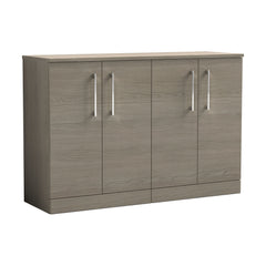 [BFLE2503W2] Bramshall Contemporary 4 Door Floor Standing Vanity Unit with Worktop, 1200mm, Choice of Colour - Cutout