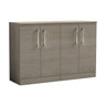 [BFLE2503W2] Bramshall Contemporary 4 Door Floor Standing Vanity Unit with Worktop, 1200mm, Choice of Colour - Cutout