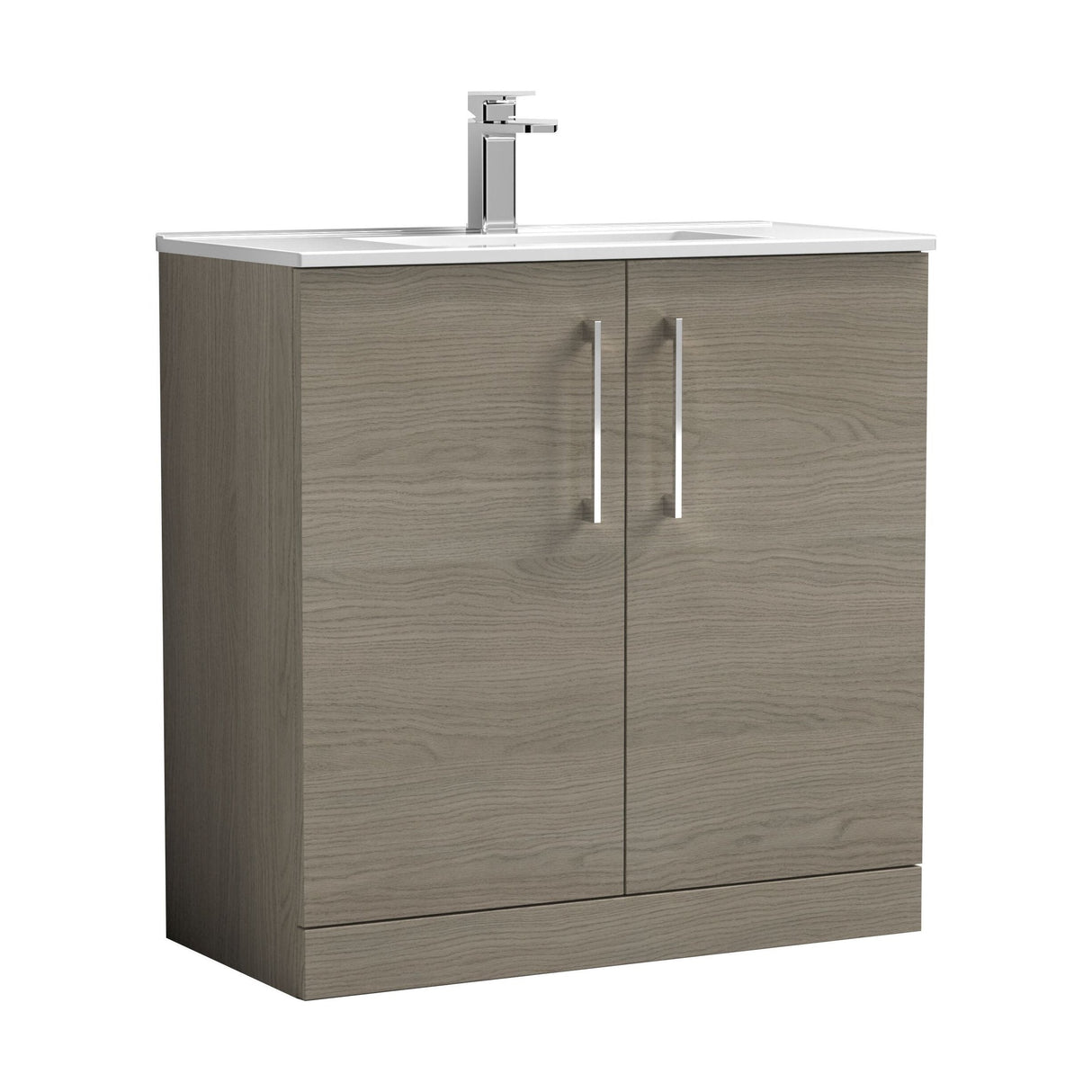 [BFLE2505B] Bramshall Contemporary 2 Soft Close Doors Floor Standing Vanity Basin Unit, Choice of Size/Basin Type/Colour - Cutout