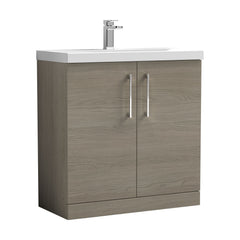 [BFLE2505D] Bramshall Contemporary 2 Soft Close Doors Floor Standing Vanity Basin Unit, Choice of Size/Basin Type/Colour - Cutout