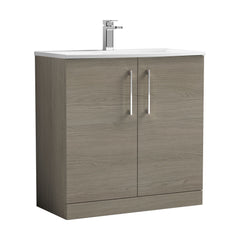 [BFLE2505G] Bramshall Contemporary 2 Soft Close Doors Floor Standing Vanity Basin Unit, Choice of Size/Basin Type/Colour - Cutout