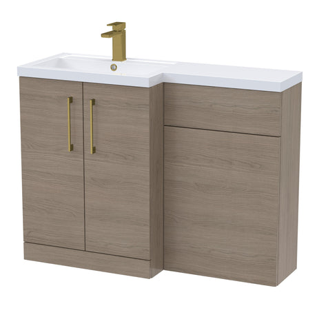 Bathroom Vanity Unit with Basin & WC Unit, Left Hand, 1100mm x 390mm - Choice of Colour