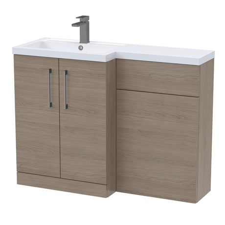 Bathroom Vanity Unit with Basin & WC Unit, Left Hand, 1100mm x 390mm - Choice of Colour