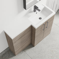 [BFLE2511RH716] Bramshall Combination Vanity Unit with Basin & WC, Right Hand, 1100mm x 390mm - Choice of Colour and Handle Finish - Lifestyle 2