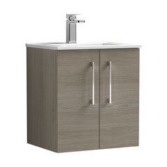 [BFLE2521B] Bramshall Contemporary 2 Door Wall Hung Vanity Basin Unit, Choice of Size, Colour and Basin - Cutout