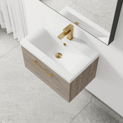 [BFLE2522AH017] Bramshall Wall Hung 1 Drawer Vanity Unit with Mid-Edge Ceramic Basin 600mm - Lifestyle 2