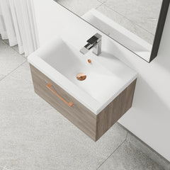 [BFLE2522AH019] Bramshall Wall Hung 1 Drawer Vanity Unit with Mid-Edge Ceramic Basin 600mm - Lifestyle 2