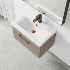 [BFLE2522AH1516] Bramshall Wall Hung 1 Drawer Vanity Unit with Mid-Edge Ceramic Basin 600mm - Lifestyle 2