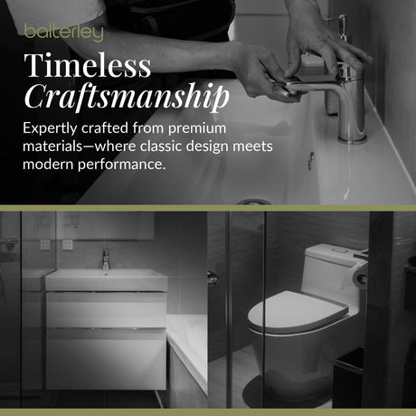 [BFLE2522AH716] Bramshall Wall Hung 1 Drawer Vanity Unit with Mid-Edge Ceramic Basin - Choice of Colour, Handle Finish and Size - Lifestyle 1