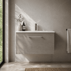 [BFLE2522B] Bramshall Contemporary 1 Soft Close Drawer Wall Hung Vanity Unit, Choice of Size/Basin Type/Colour - Silo