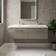 [BFLE2522F2] Bramshall Wall Hung 2 Drawer Vanity Basin Unit - 1200mm - Choice of Colour and Basin Type - Silo