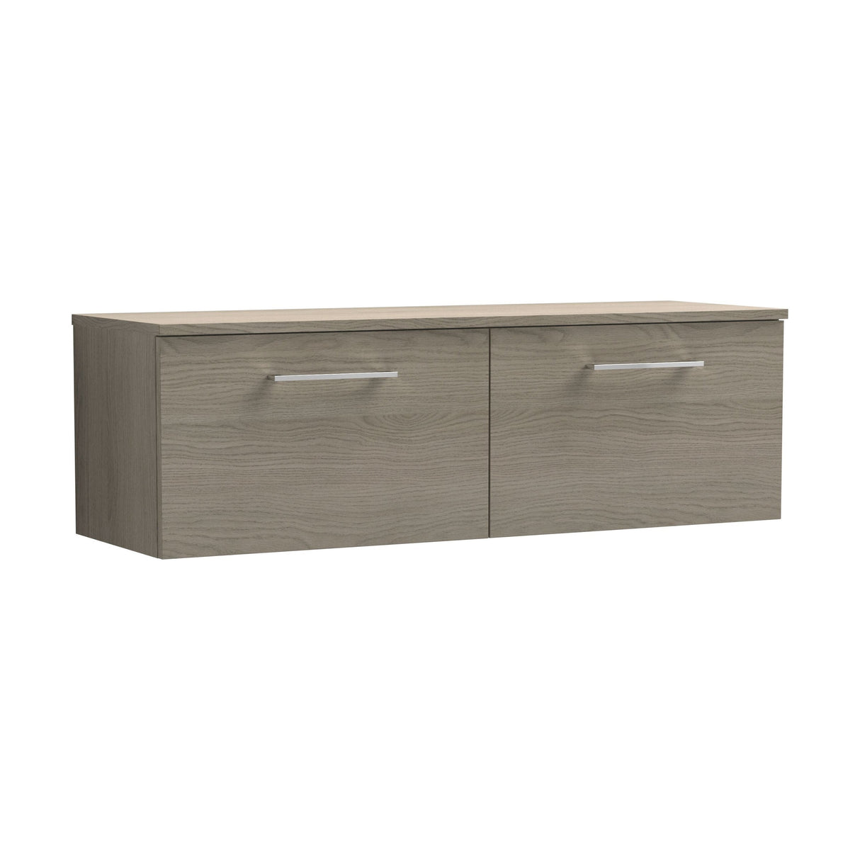 [BFLE2522W2] Bramshall 1200mm Wall Hung 2 Drawer Vanity Unit with Worktop, Choice of Colour - Cutout