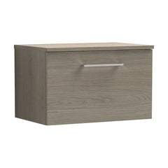 [BFLE2522W] Bramshall Contemporary 1 Soft Close Drawer Wall Hung Vanity Worktop Unit, Choice of Size/Colour - Cutout