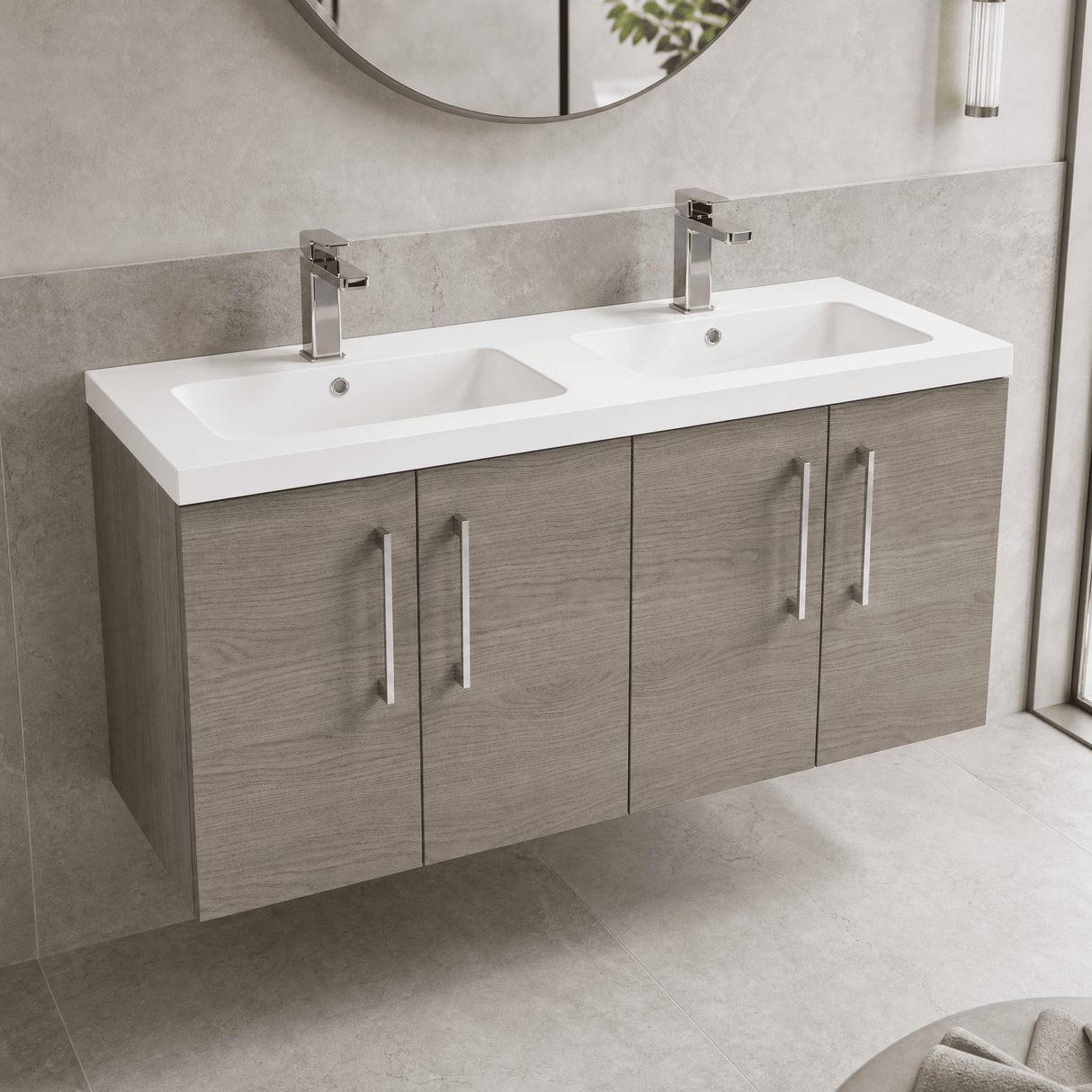 [BFLE2523C2] Bramshall 4 Door Vanity Basin Unit - 1200mm - Choice of Basin and Colour - Lifestyle 2