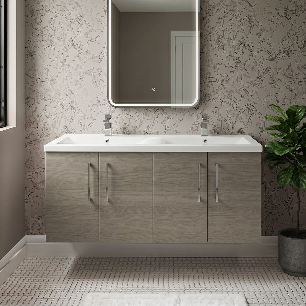 [BFLE2523F2] Bramshall 4 Door Vanity Basin Unit - 1200mm - Choice of Basin and Colour - Silo