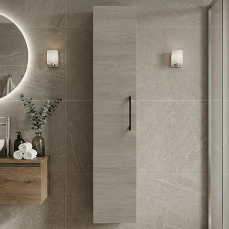 [BFLE2561H018] Bramshall 300mm Wall Hung 1 Door Tall Unit – Choice of Colour and Handle Finish - Silo