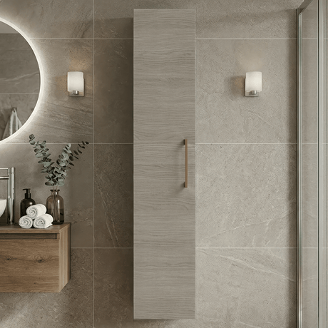 [BFLE2561H019] Bramshall 300mm Wall Hung 1 Door Tall Unit – Choice of Colour and Handle Finish - Silo