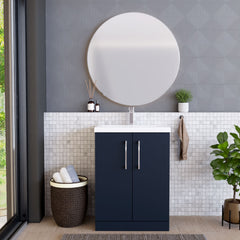 [BFLE2903A] Contemporary Floor Standing Vanity Unit with Mid-Edge Basin, Choice of Size - Lifestyle 1