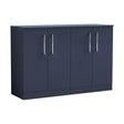 [BFLE2903W2] Balterley Level Modern Bathroom 2 Door Floor Standing Vanity Unit with Worktop & Handles, Midnight Blue, 1205 mm - Cutout