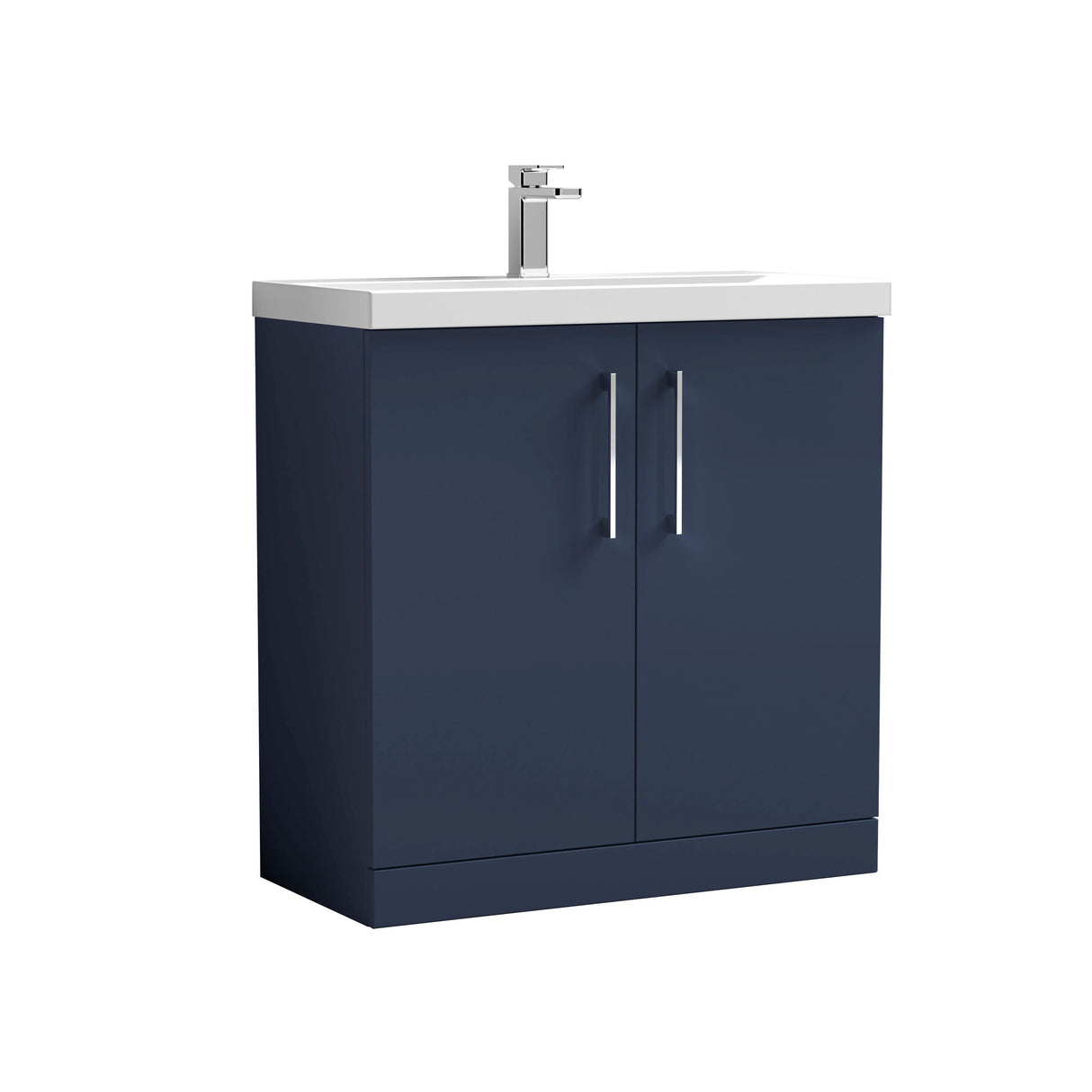 [BFLE2905A] Contemporary Floor Standing Vanity Unit with Mid-Edge Basin, Choice of Size - Cutout