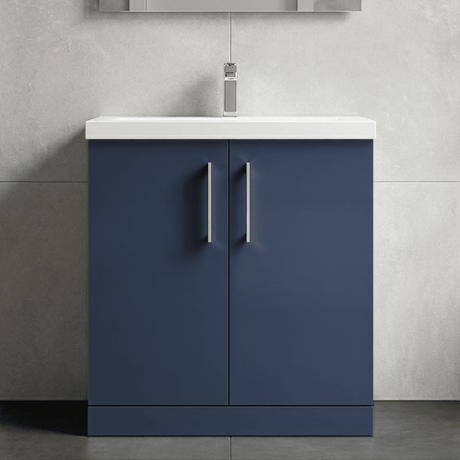 [BFLE2905A] Contemporary Floor Standing Vanity Unit with Mid-Edge Basin, Choice of Size - Silo