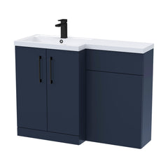 [BFLE2911LH018] Bramshall Combination Vanity Unit with Basin & WC, Left Hand, 1100mm x 390mm - Choice of Colour and Handle Finish - Cutout