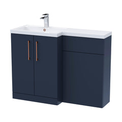 [BFLE2911LH019] Bramshall Combination Vanity Unit with Basin & WC, Left Hand, 1100mm x 390mm - Choice of Colour and Handle Finish - Cutout