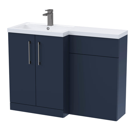 Bathroom Vanity Unit with Basin & WC Unit, Left Hand, 1100mm x 390mm - Choice of Colour
