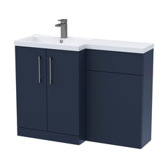 [BFLE2911LH716] Bramshall Combination Vanity Unit with Basin & WC, Left Hand, 1100mm x 390mm - Choice of Colour and Handle Finish - Cutout