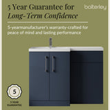 Bathroom Vanity Unit with Basin & WC Unit, Left Hand, 1100mm x 390mm - Choice of Colour