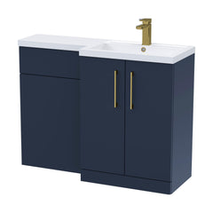 [BFLE2911RH017] Bramshall Combination Vanity Unit with Basin & WC, Right Hand, 1100mm x 390mm - Choice of Colour and Handle Finish - Cutout