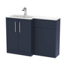 [BFLE2912L] Bramshall Contemporary 2 Door Floor Standing Combination Unit with Stone Basin, 1100mm, Choice of Orientation and Colour - Cutout