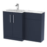 [BFLE2913L] Bramshall Contemporary 2 Door Floor Standing Combination Unit with Stone Basin, 1100mm, Choice of Orientation and Colour - Cutout