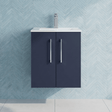 [BFLE2921B] Balterley Level Contemporary Bathroom 2 Soft Close Door & Minimalist Wall Hung Vanity Unit Basin, Midnight Blue, 500mm - Silo