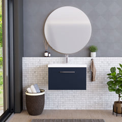 [BFLE2922A] Bramshall Wall Hung 1 Drawer Vanity Unit with Mid-Edge Ceramic Basin 600mm - Lifestyle 1