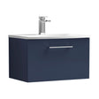 [BFLE2922G] Balterley  Modern Bathroom Wall Hung 1-Drawer Vanity & Basin, Midnight Blue, 600mm - Cutout