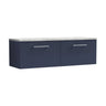 [BFLE2922LBG2] Bramshall Wall Hung 2 Drawer Vanity Unit with Bellato Grey Laminate Worktop, 1200mm, Choice of Colour - Cutout